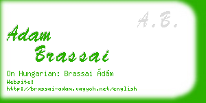 adam brassai business card